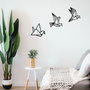 Wallity Oragami Accesorio de Pared de Madera Decorativa Negro Pack de 3